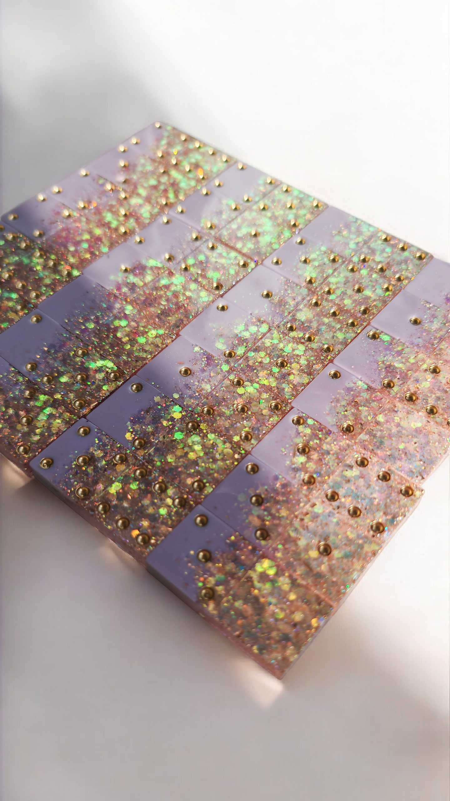 Domino rosé, pailleté