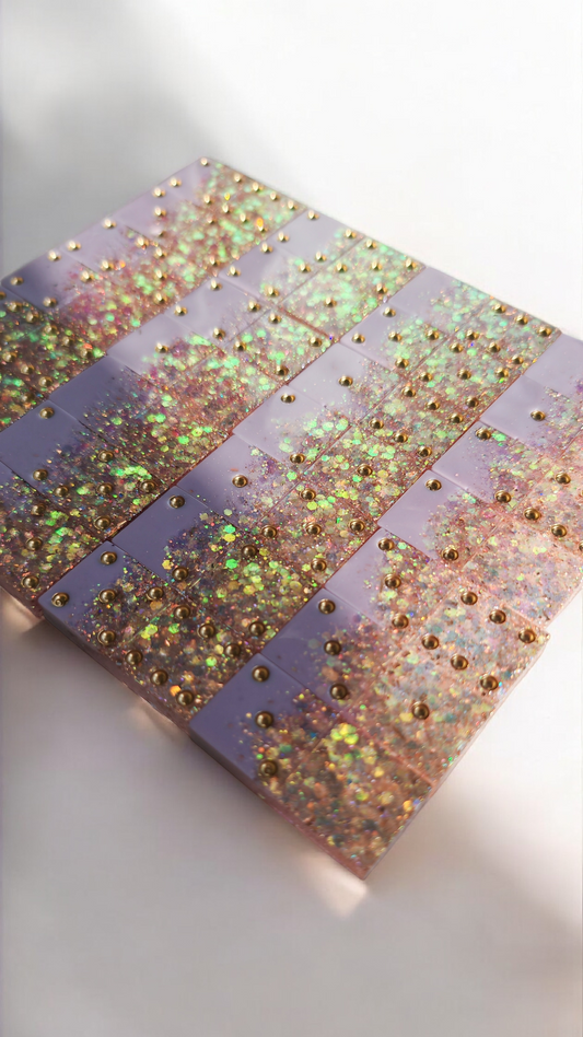 Domino rosé, pailleté