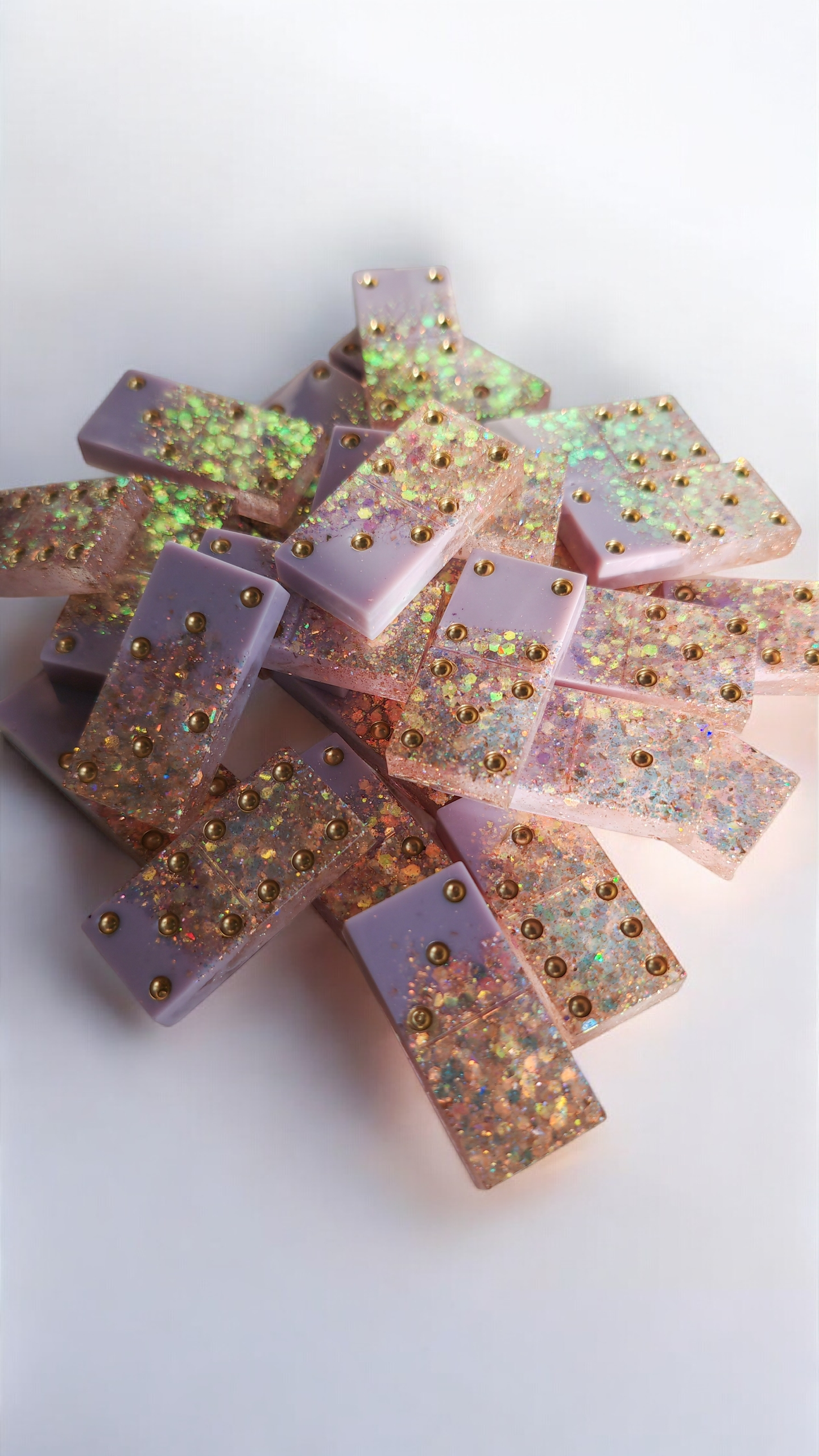 Domino rosé, pailleté