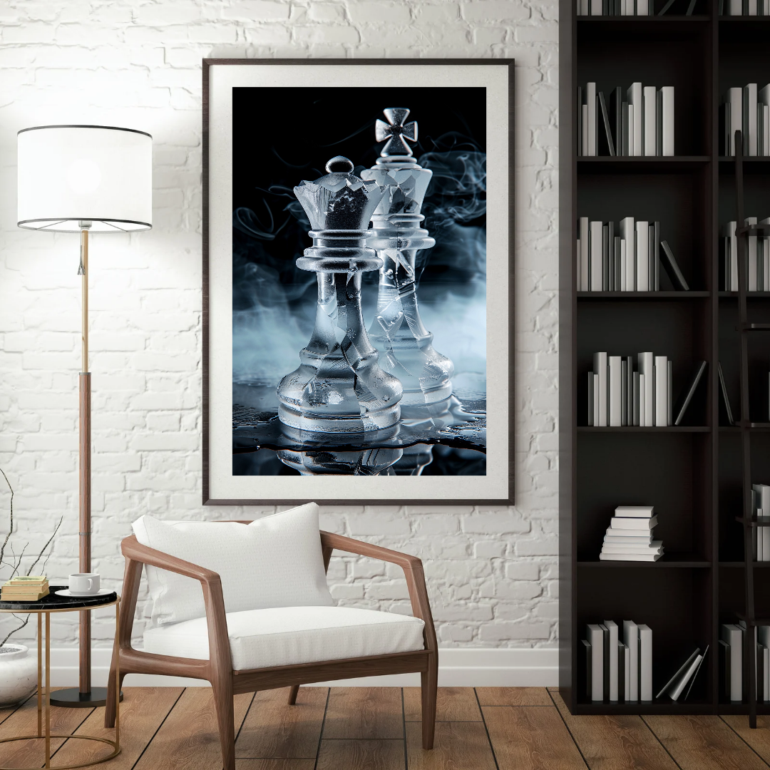 Affiche dame et roi glace 50x70 cm