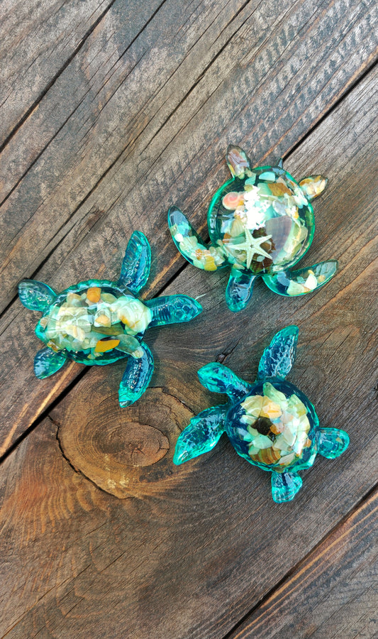 Lot de 3 Tortues Océan