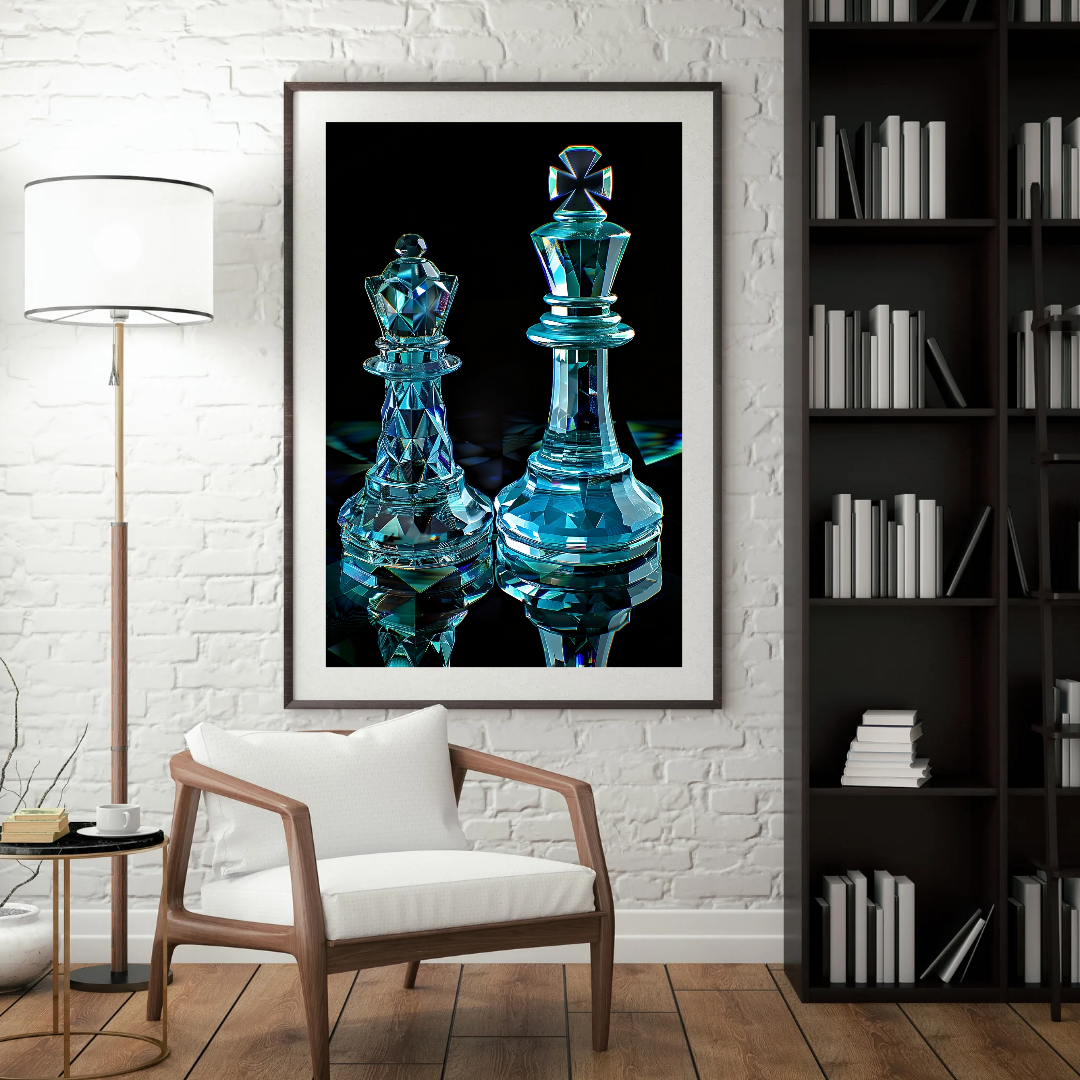 Affiche dame et roi cristal 50x70 cm