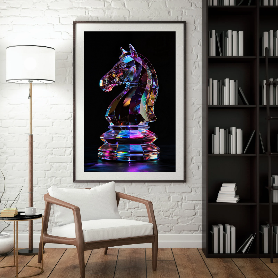 Affiche cavalier cristal 50x70 cm